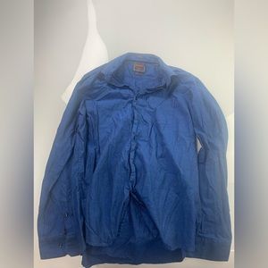 Oxemberg, blue button down shirt, size XXL